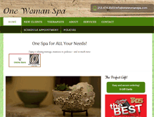 Tablet Screenshot of onewomanspa.com